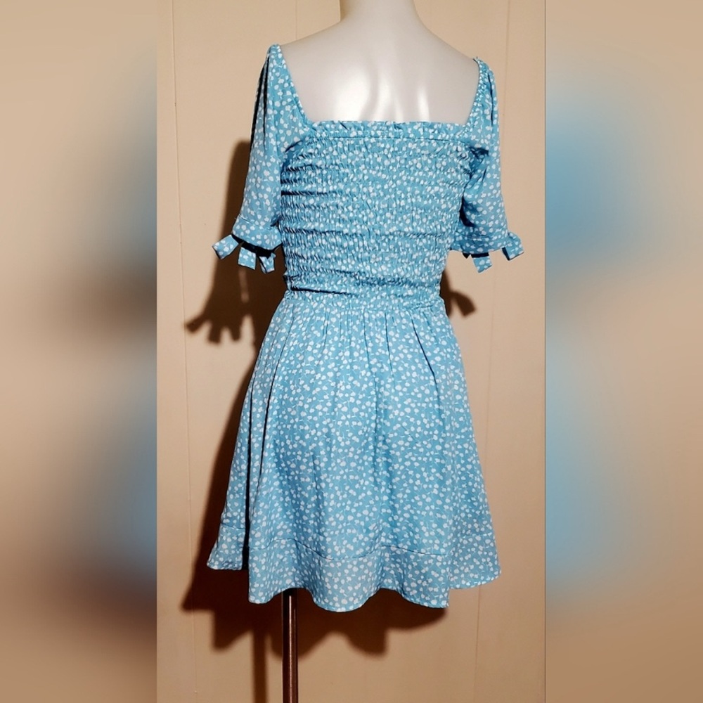 Sienna Sky Light Blue Floral Mini Dress - Picture 2 of 13